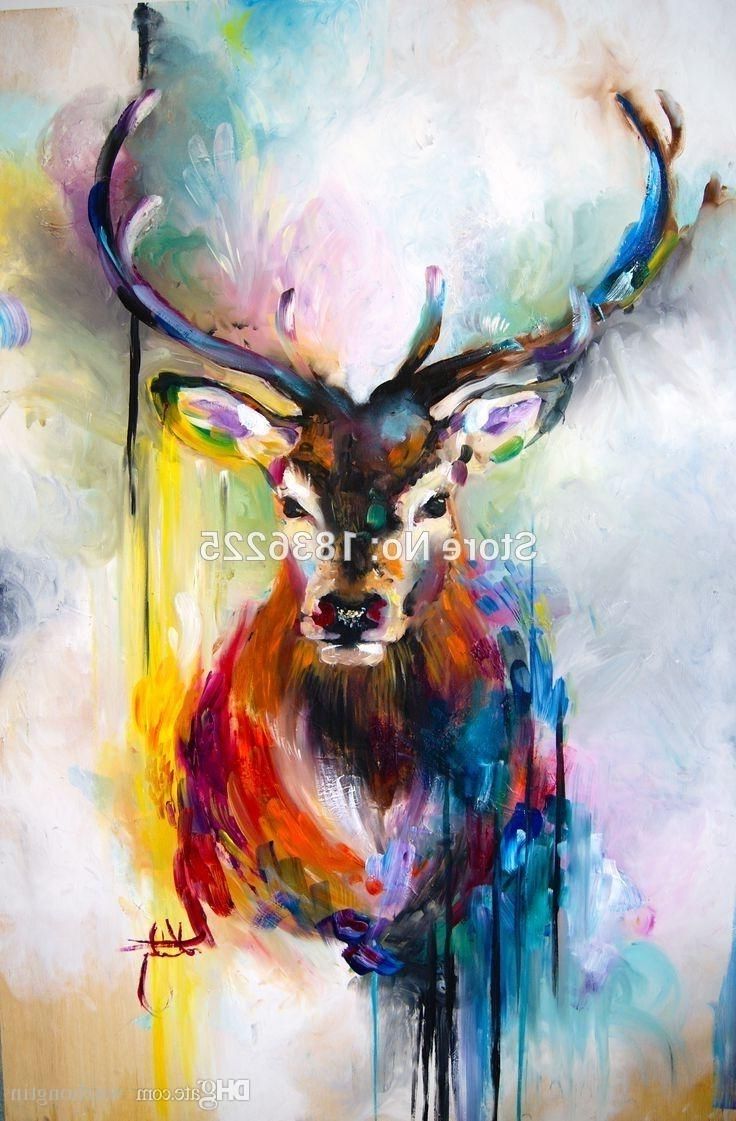 15 Ideas of Abstract Deer Wall Art