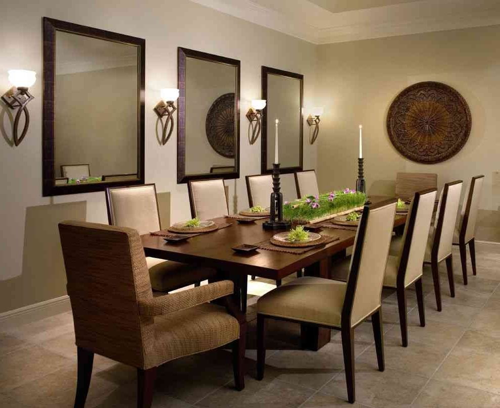 large art in dining room