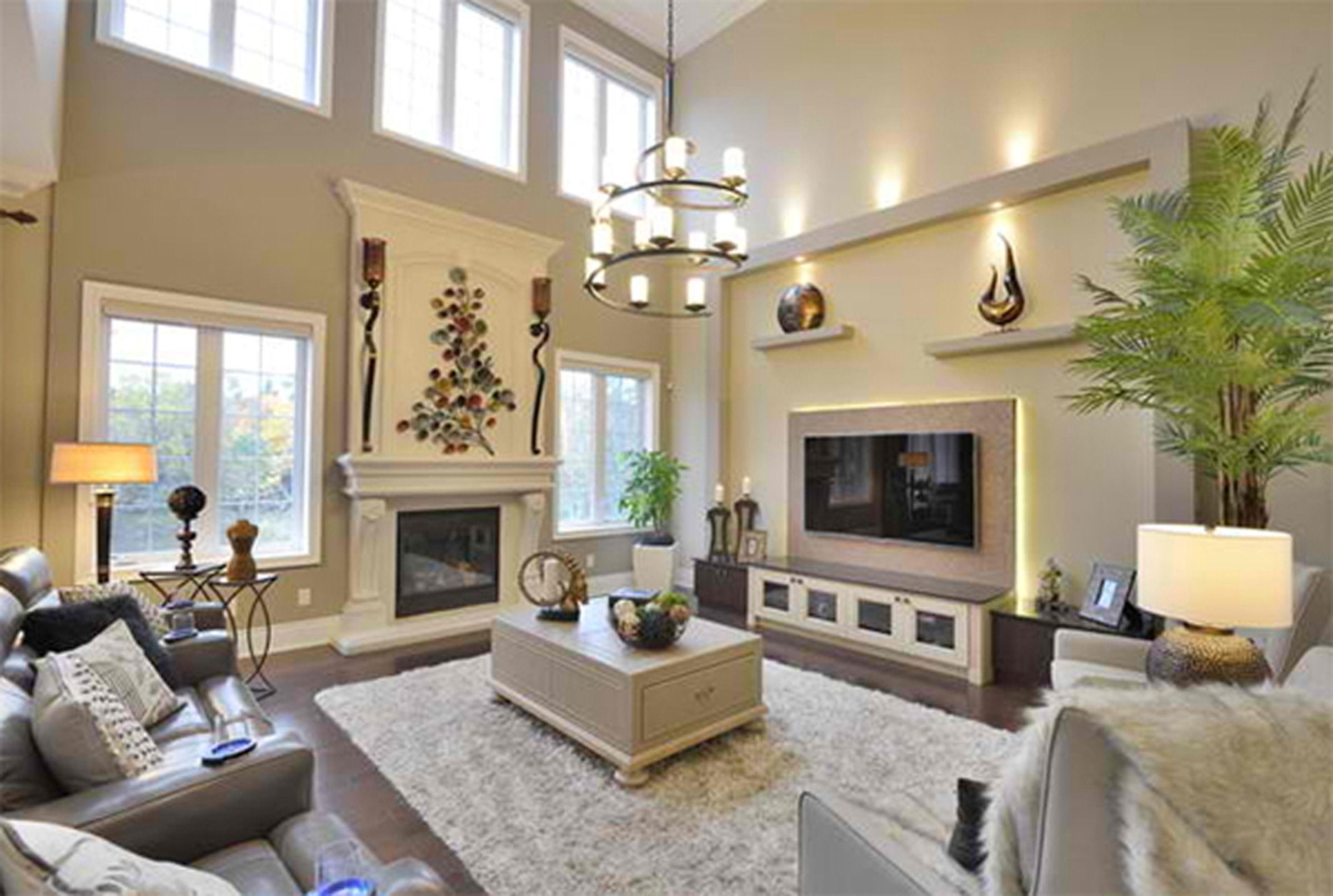 Decorate A Living Room With High Ceilings