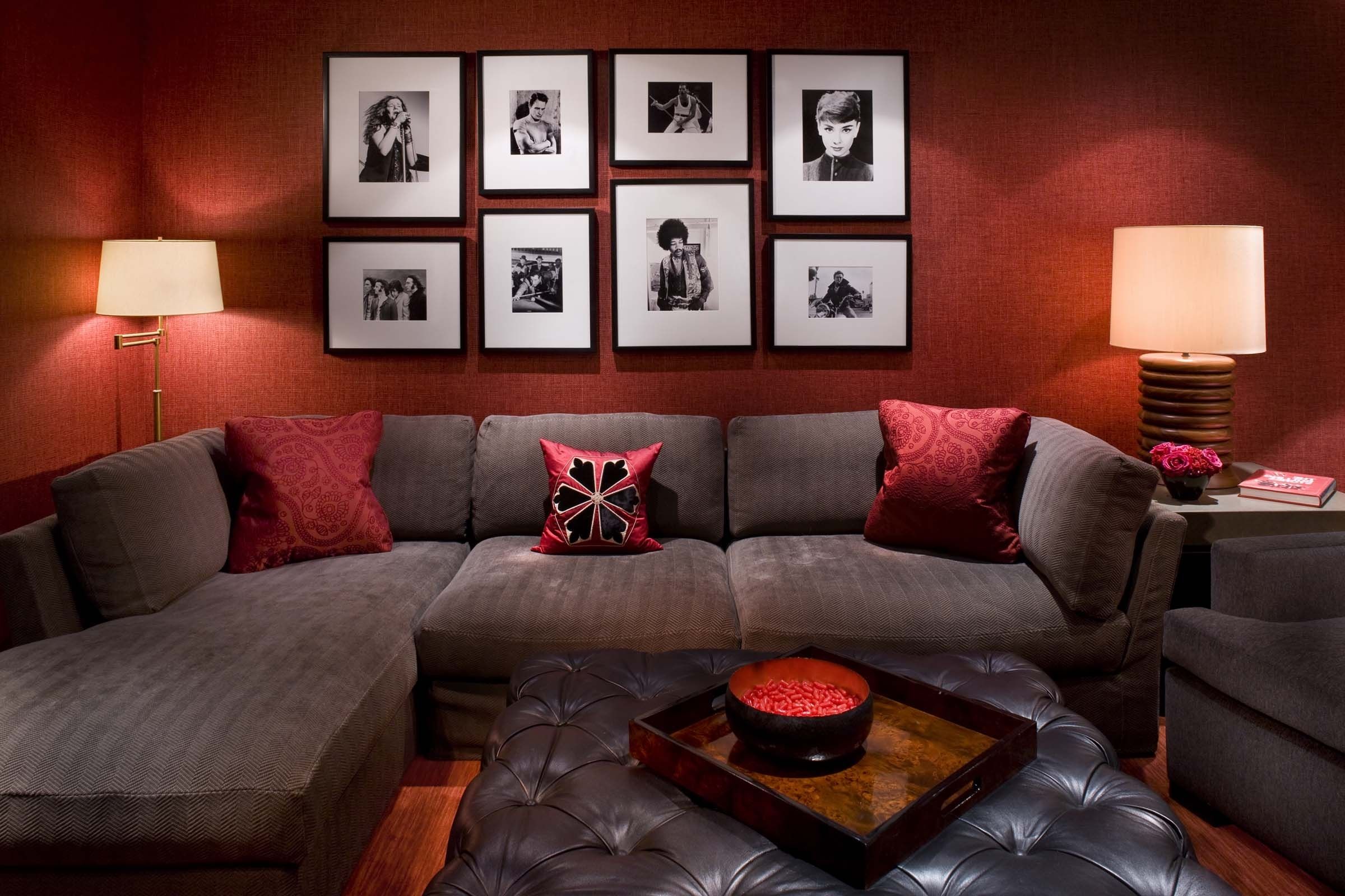 Maroon And Black Living Room Pictures