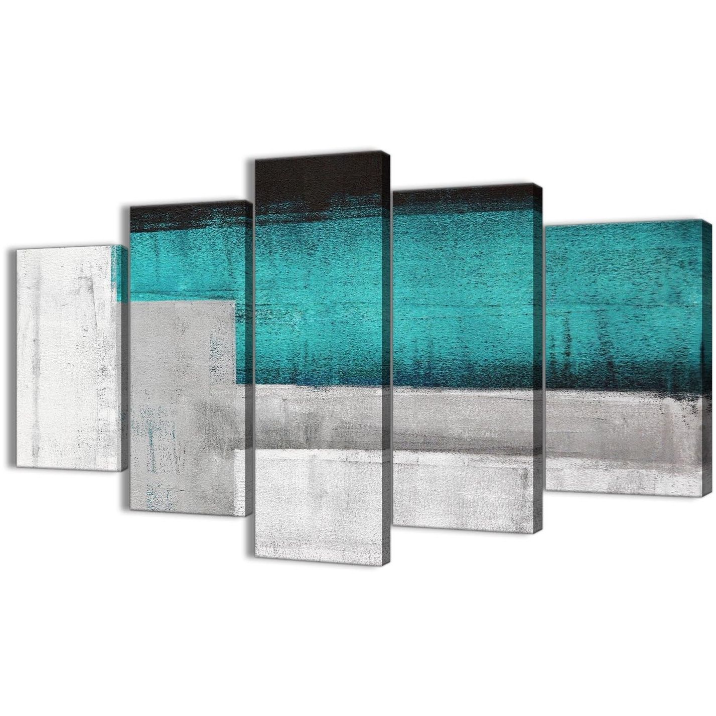 2024 Latest Oversized Teal Canvas Wall Art