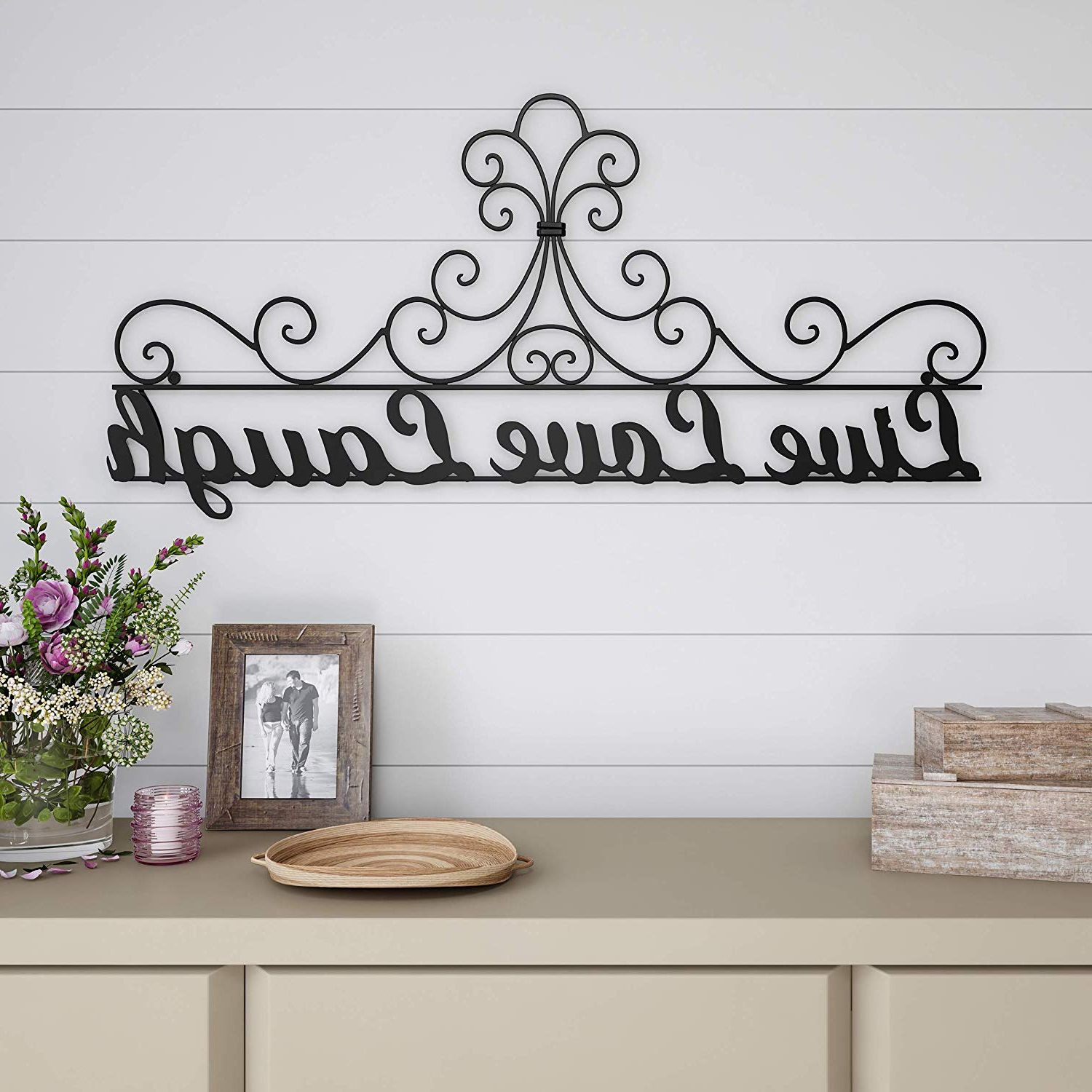 The Best Choose Happiness 3d Cursive Metal Wall Decor