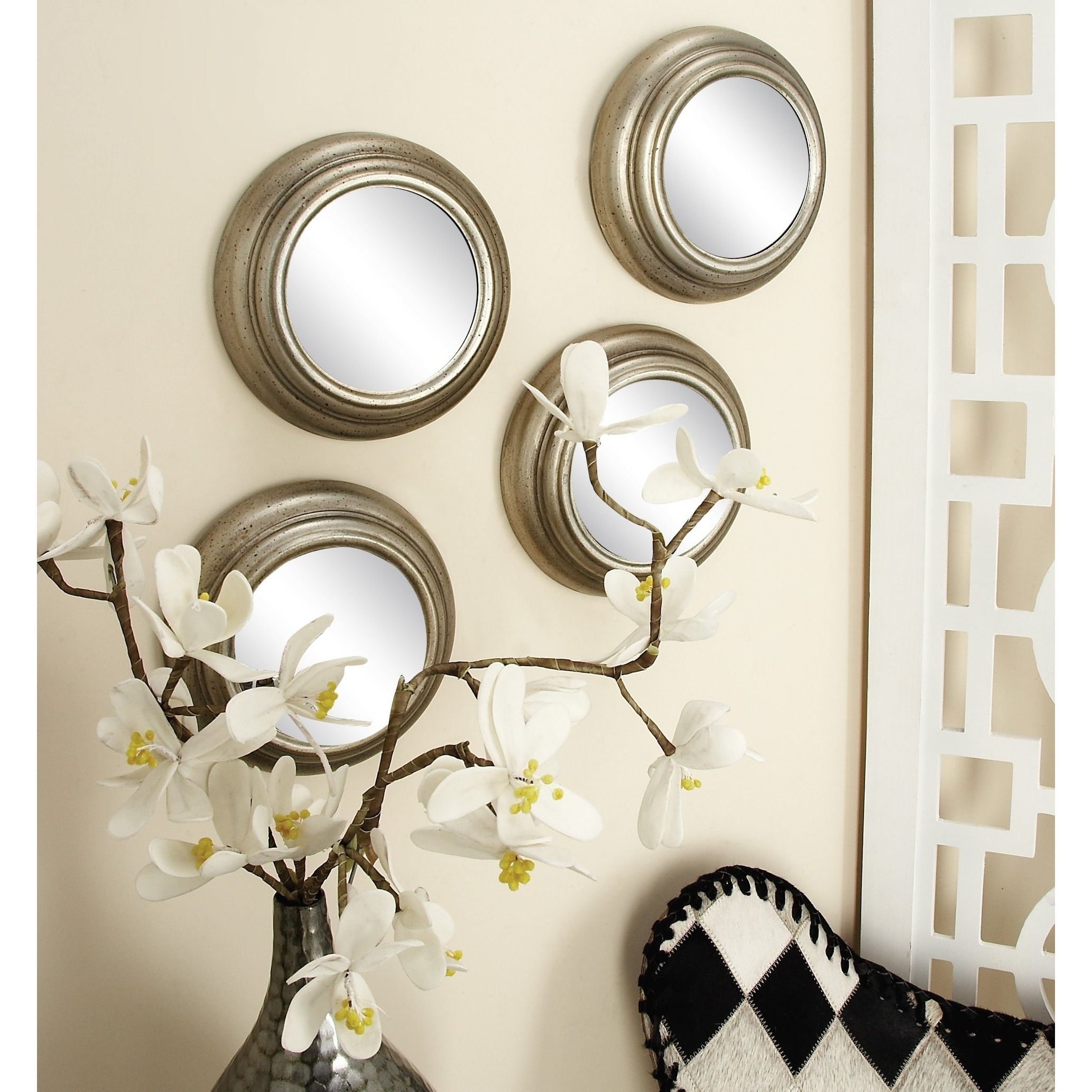 Best And Newest Set Of 12 Contemporary Round Decorative Wall Mirrorsstudio 350 – Silver With Decorative Round Wall Mirrors (View 7 of 20)