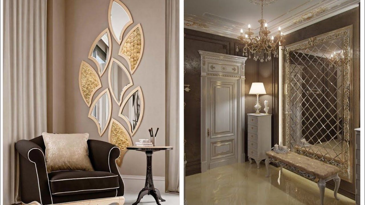 Full Wall Mirror Design For Living Room