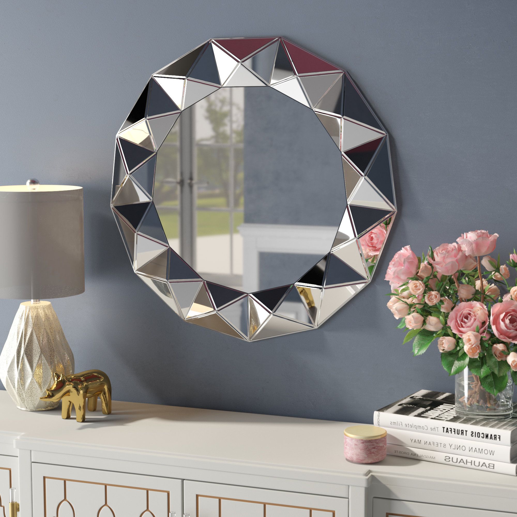 Decorative Round Wall Mirrors For Best And Newest Traditional Round Decorative Wall Mirror (View 14 of 20)