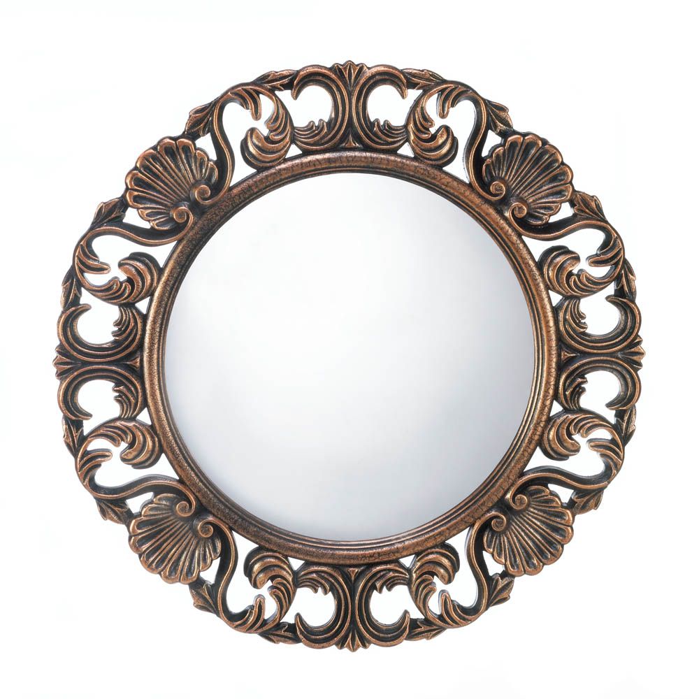 Decorative Round Wall Mirrors Throughout Current Details About Mirrors For Wall Decor, Antique Mirrors For Wall, Heirloom  Round Wall Mirror (View 12 of 20)