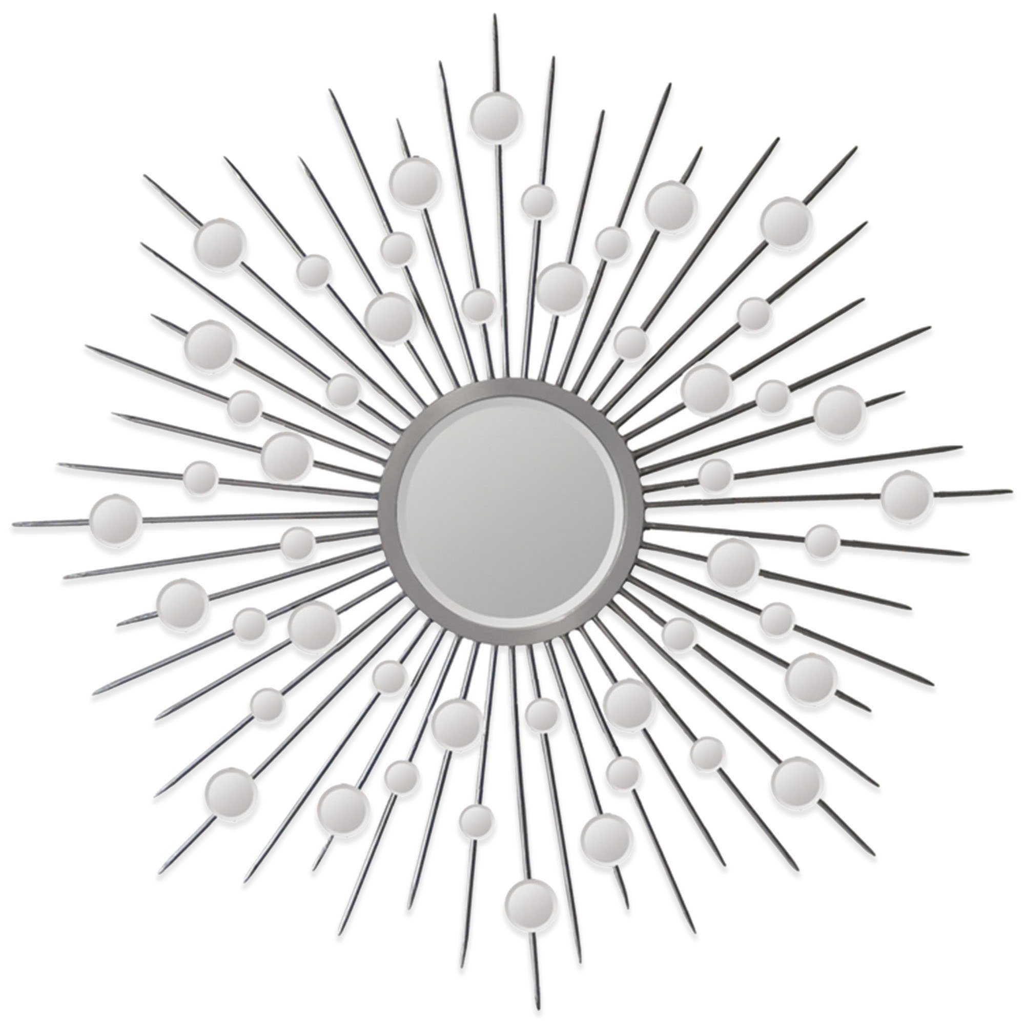 20 Collection of Estrela Modern Sunburst Metal Wall Mirrors