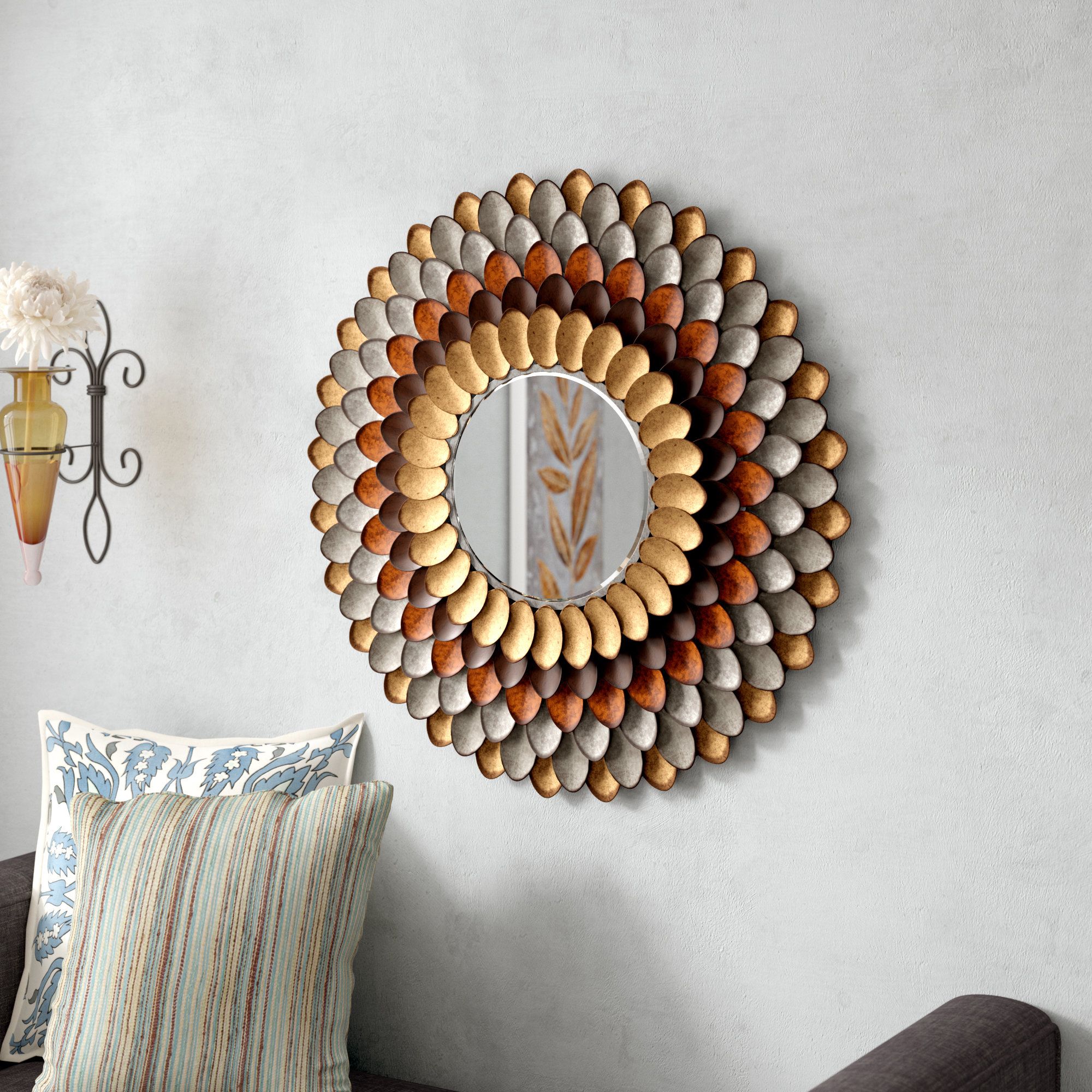 Most Recent Decorative Round Wall Mirrors Intended For Decorative Round Wall Mirror (View 6 of 20)