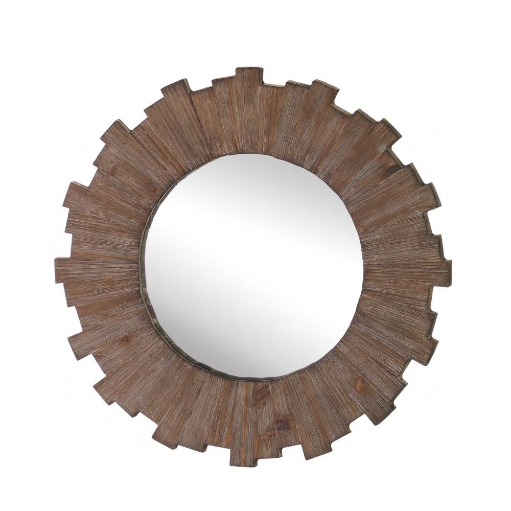 Most Recent Decorative Round Wall Mirrors With Regard To Details About Mirror Wall Art, Modern Small Wall Mirrors Round – Cool Mdf  Fir Wood Frame (View 4 of 20)