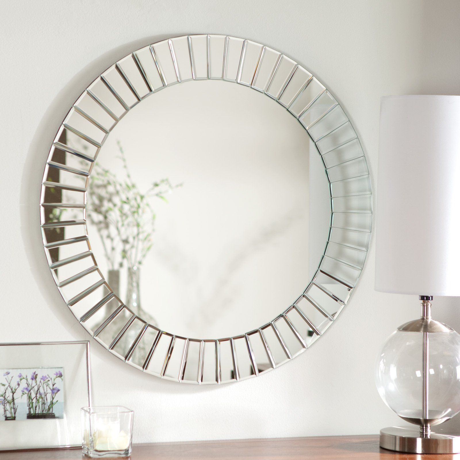 Remarkable Decorative Beveled Wall Mirrors Frame Large Three Diy Pertaining To Fashionable Oval Full Length Wall Mirrors 