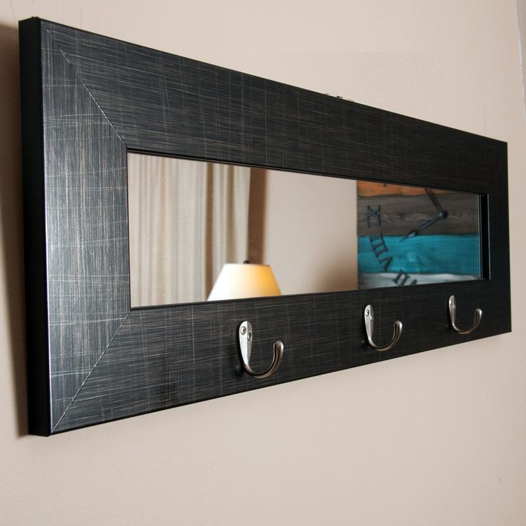 20 Best Ideas Wall Mirrors With Hooks And Shelf