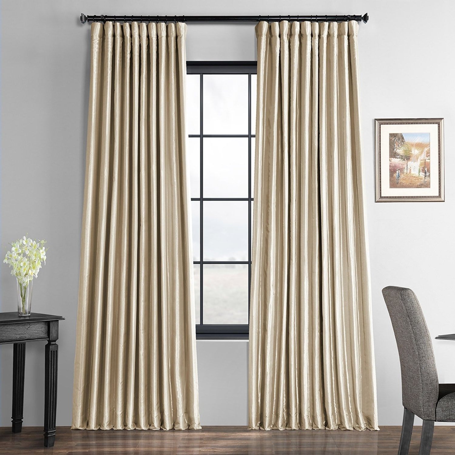 The 21 Best Collection of Faux Linen Extra Wide Blackout Curtains