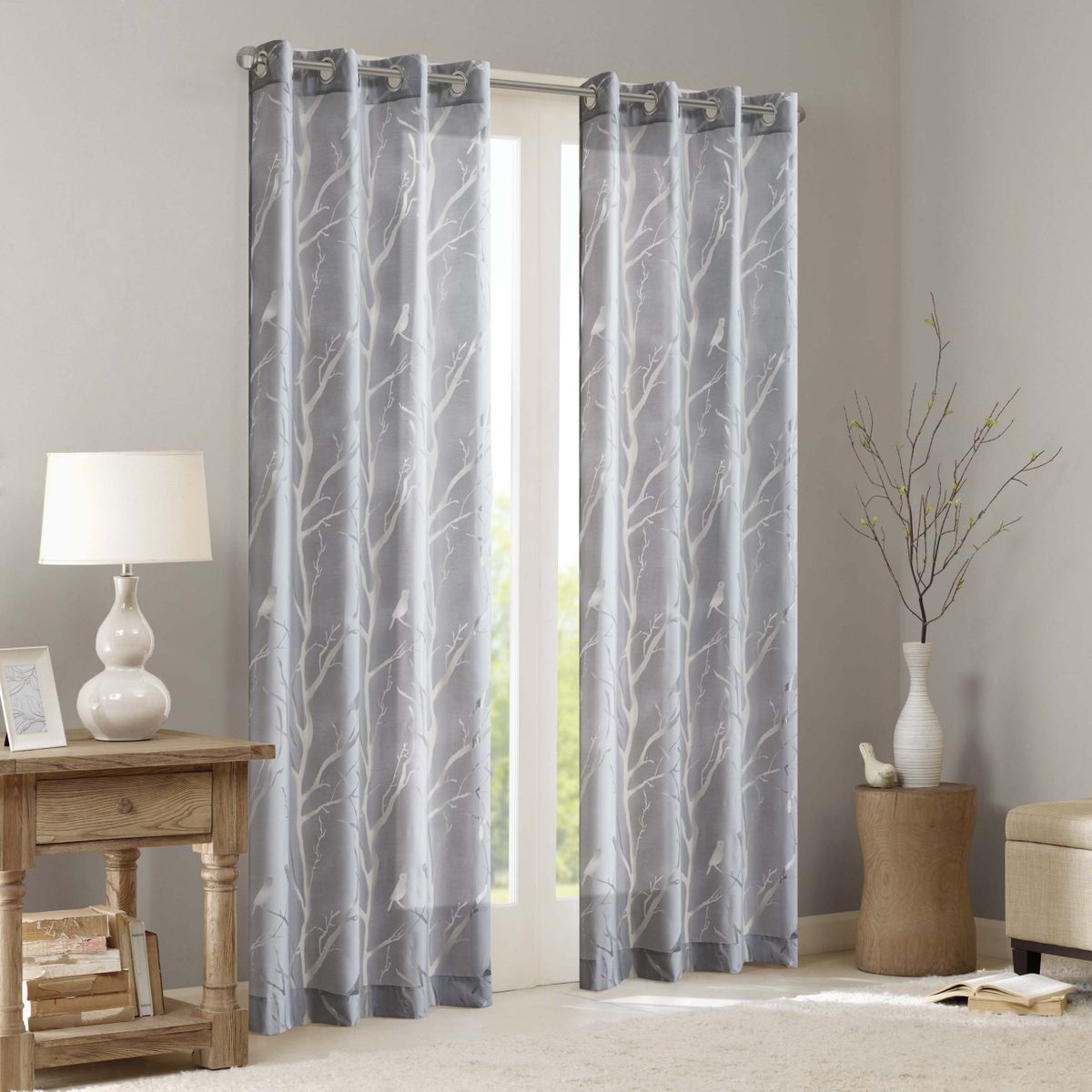 20 The Best Vina Sheer Bird Single Curtain Panels