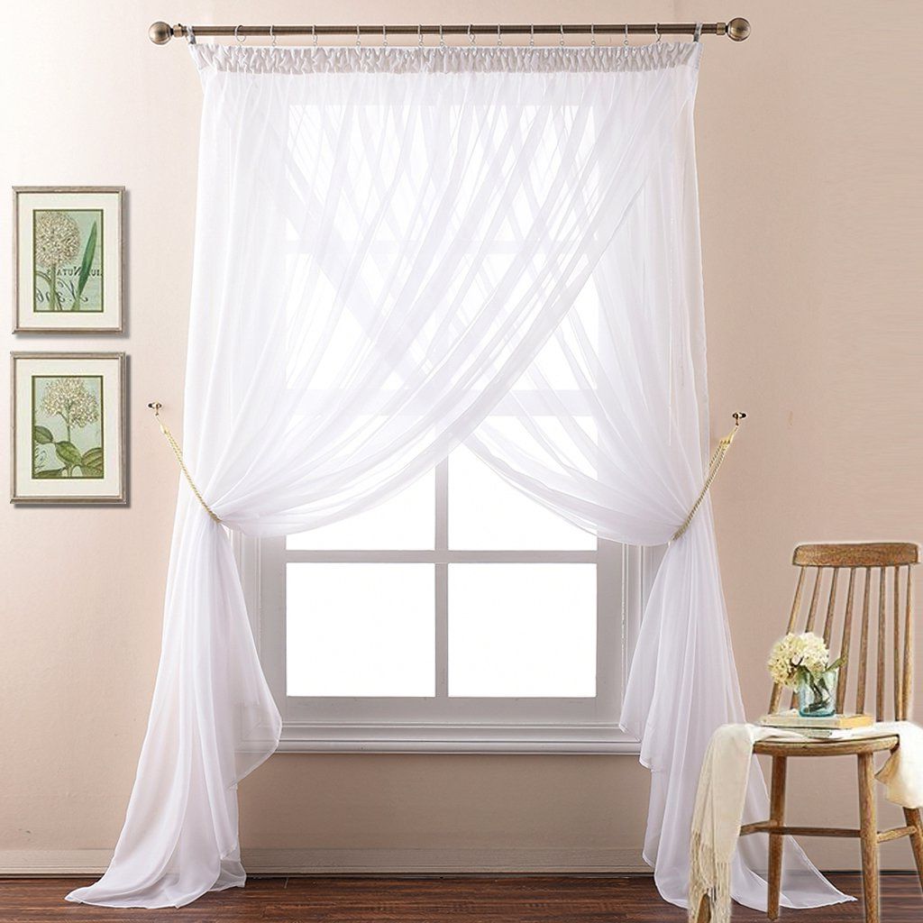 Best 20+ of Signature White Double Layer Sheer Curtain Panels