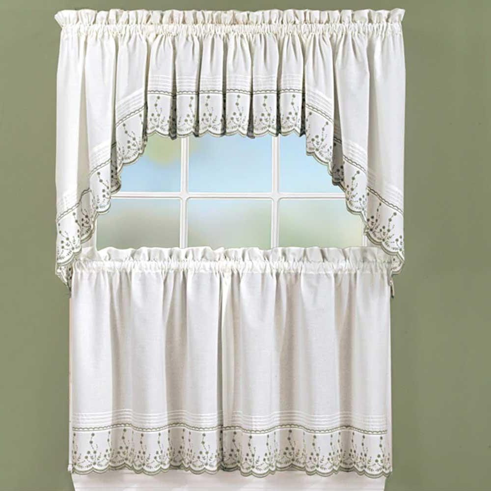 2024 Latest Chocolate 5-piece Curtain Tier and Swag Sets