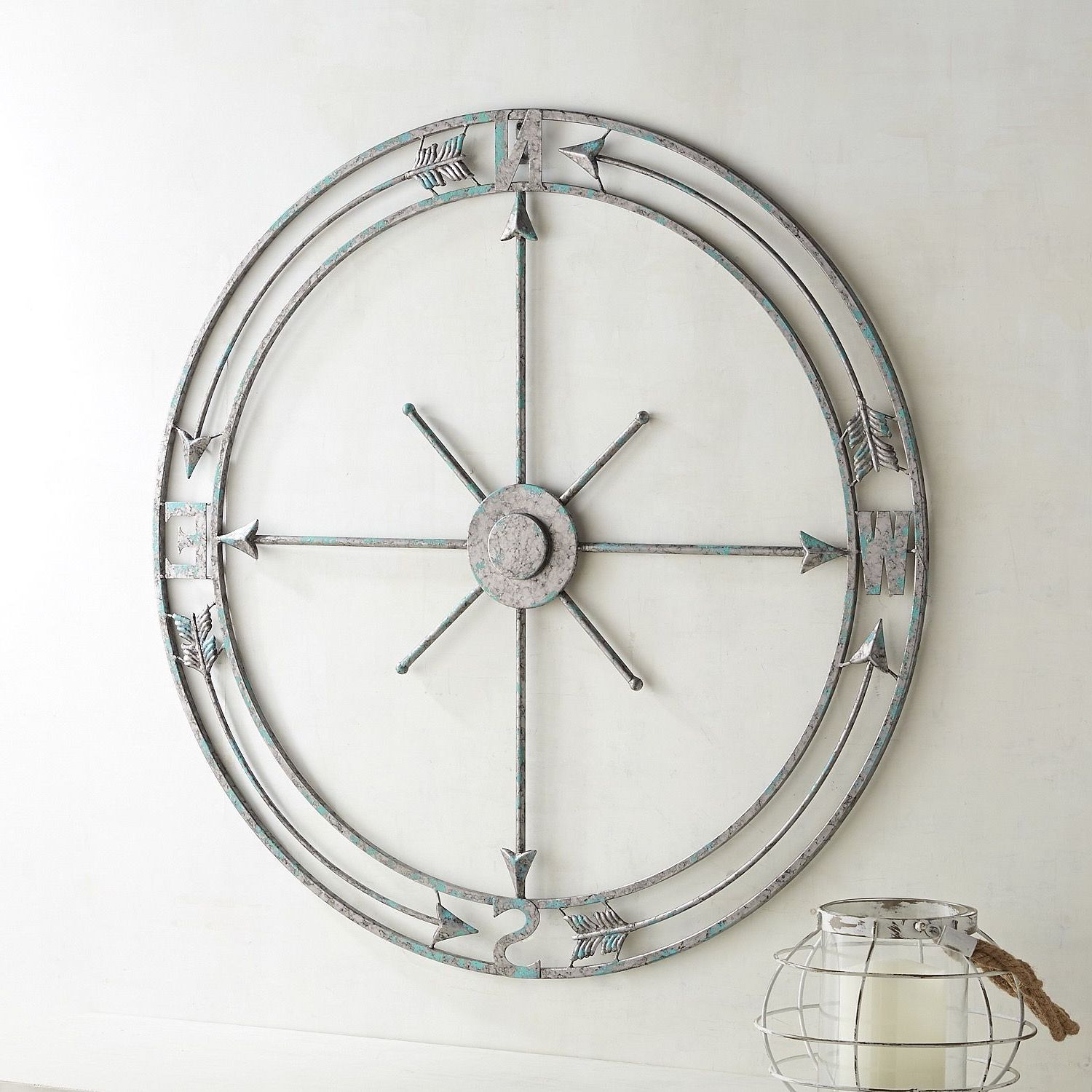 20 Inspirations Compass Metal Wall Décor by Beachcrest Home